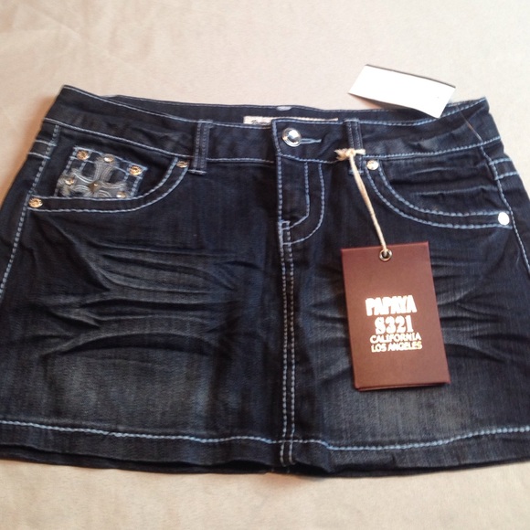 PAPAYA PREMIUM JEANS SKIRT NEW WITH TAGS EXCELLENT - Picture 4 of 4